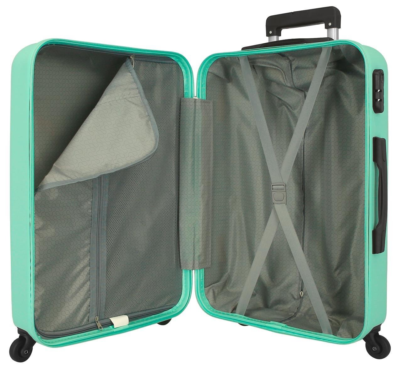 584926B TROLLEY ABS 65CM.4R.FLEX TURQUESA