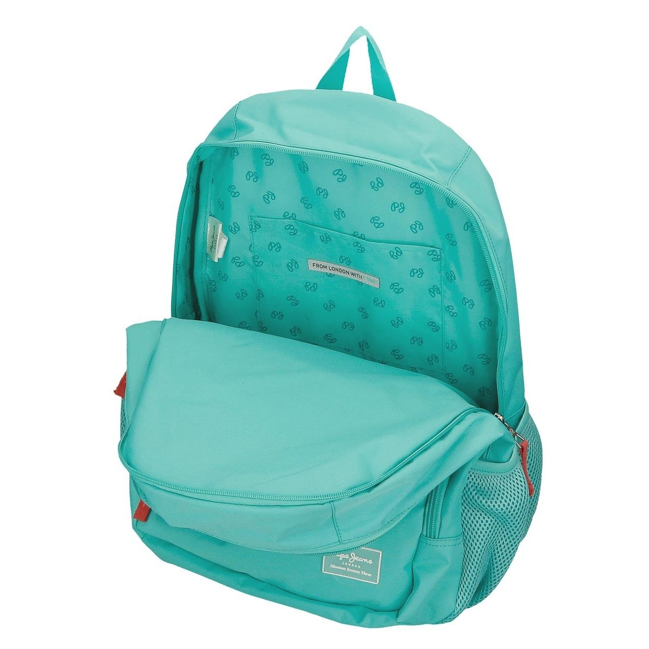 MOCHILA ESCOLAR PEPE JEANS DARIENNE CON CARRO Turquesa 2