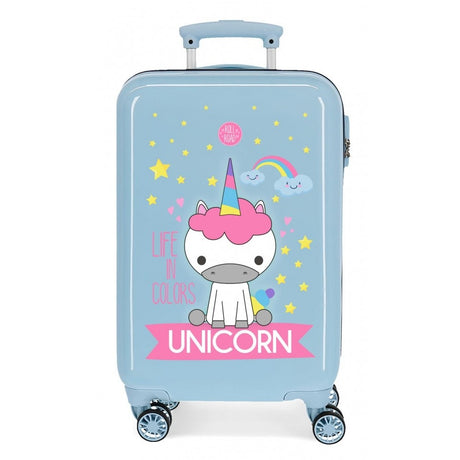 Maleta de cabina rígida Little Me Unicorn Azul claro