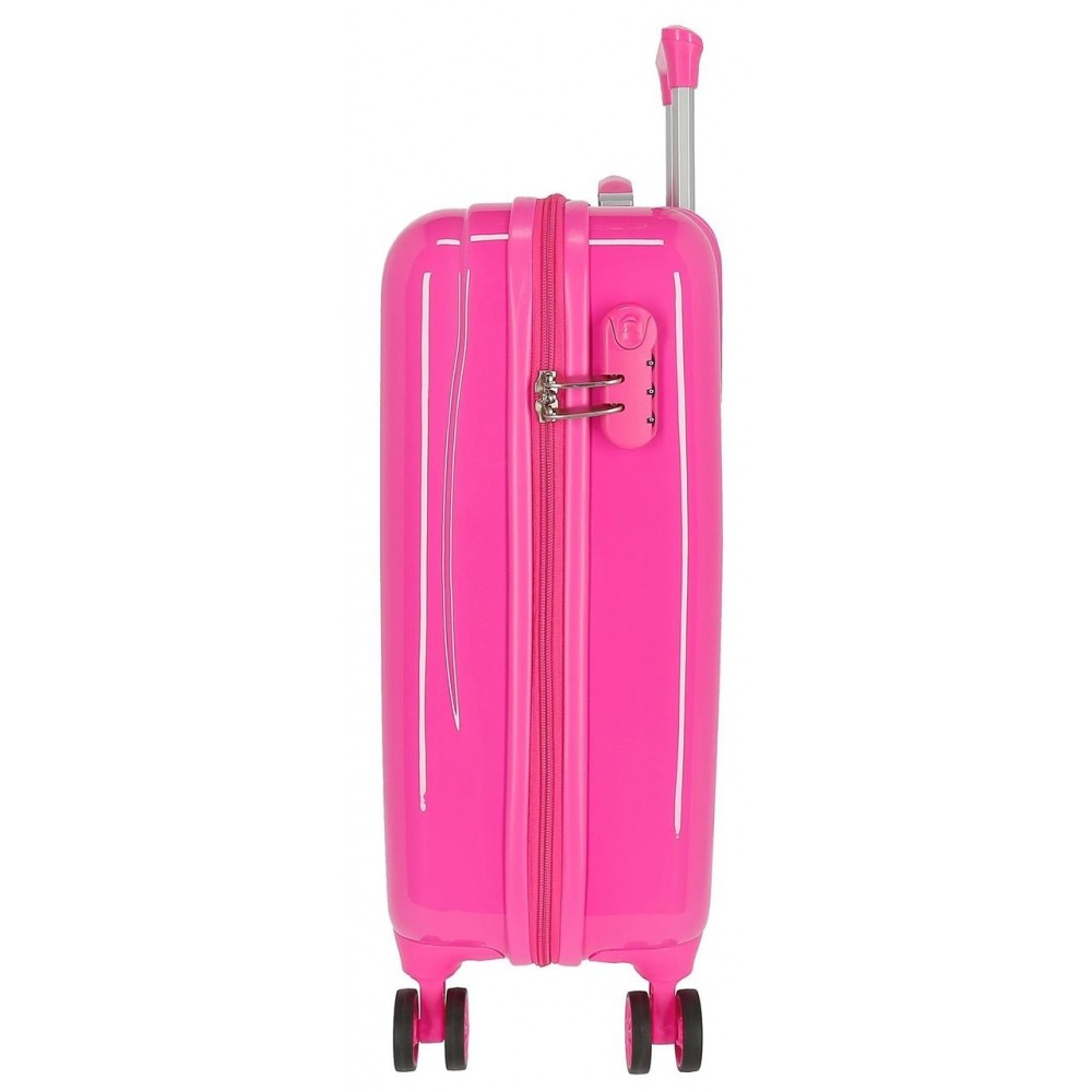 Maleta de cabina Minnie Around the World Paris Fucsia