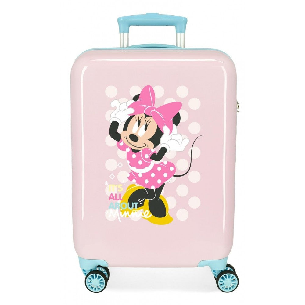 Maleta de Cabina Minnie Play all day rígida 55cm rosa claro