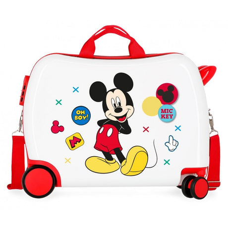 Maleta infantil 2 ruedas multidireccionales Mickey Enjoy the Day Oh Boy