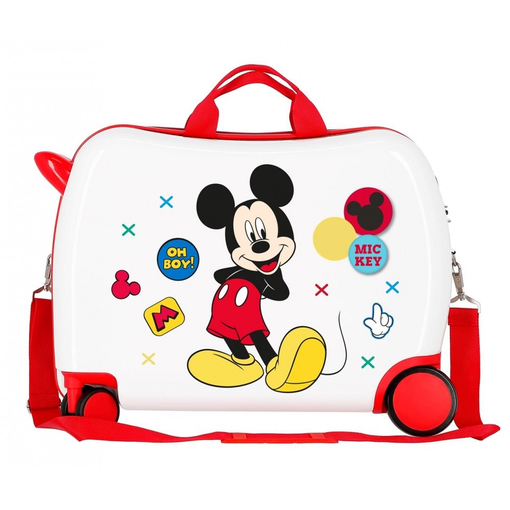 Maleta infantil 2 ruedas multidireccionales Mickey Enjoy the Day Oh Boy