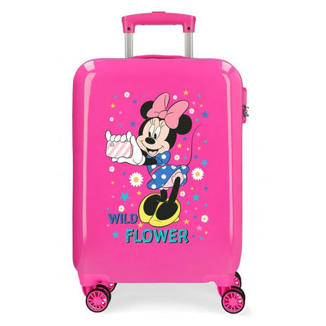 Maleta de cabina Minnie Wild Flower rígida 55cm Fucsia