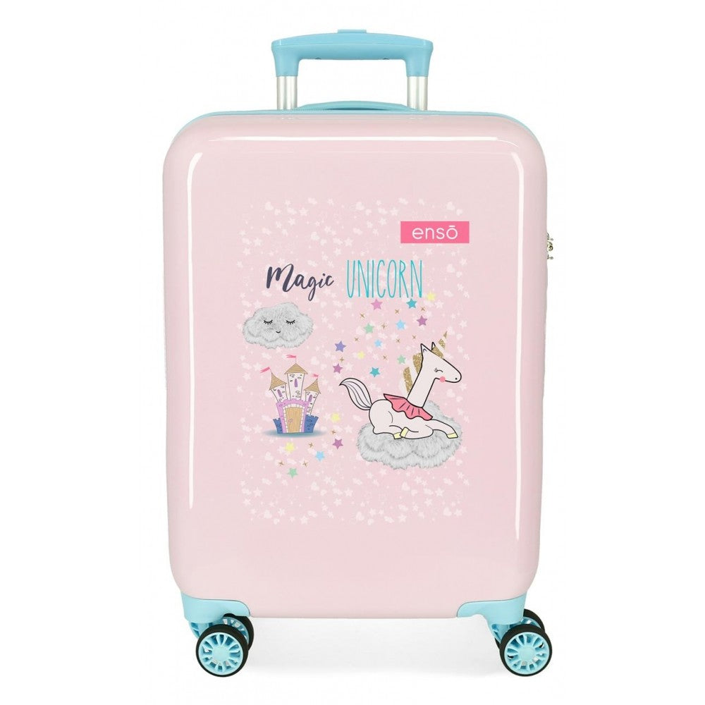 Maleta de Cabina Enso Magic Unicorn rígida 55cm Rosa