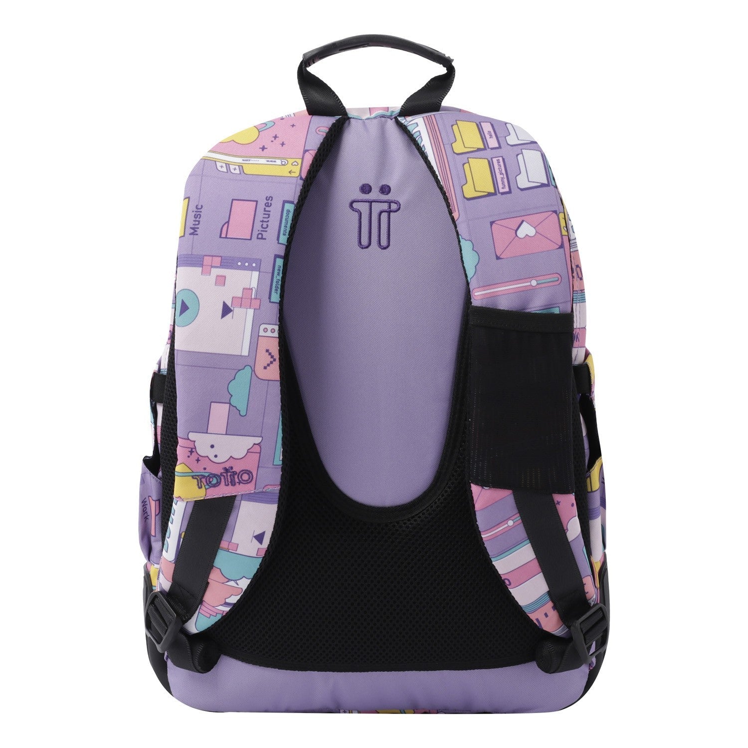 Mochila escolar - Crayoles- 2QI - Morado Ciber de TOTTO