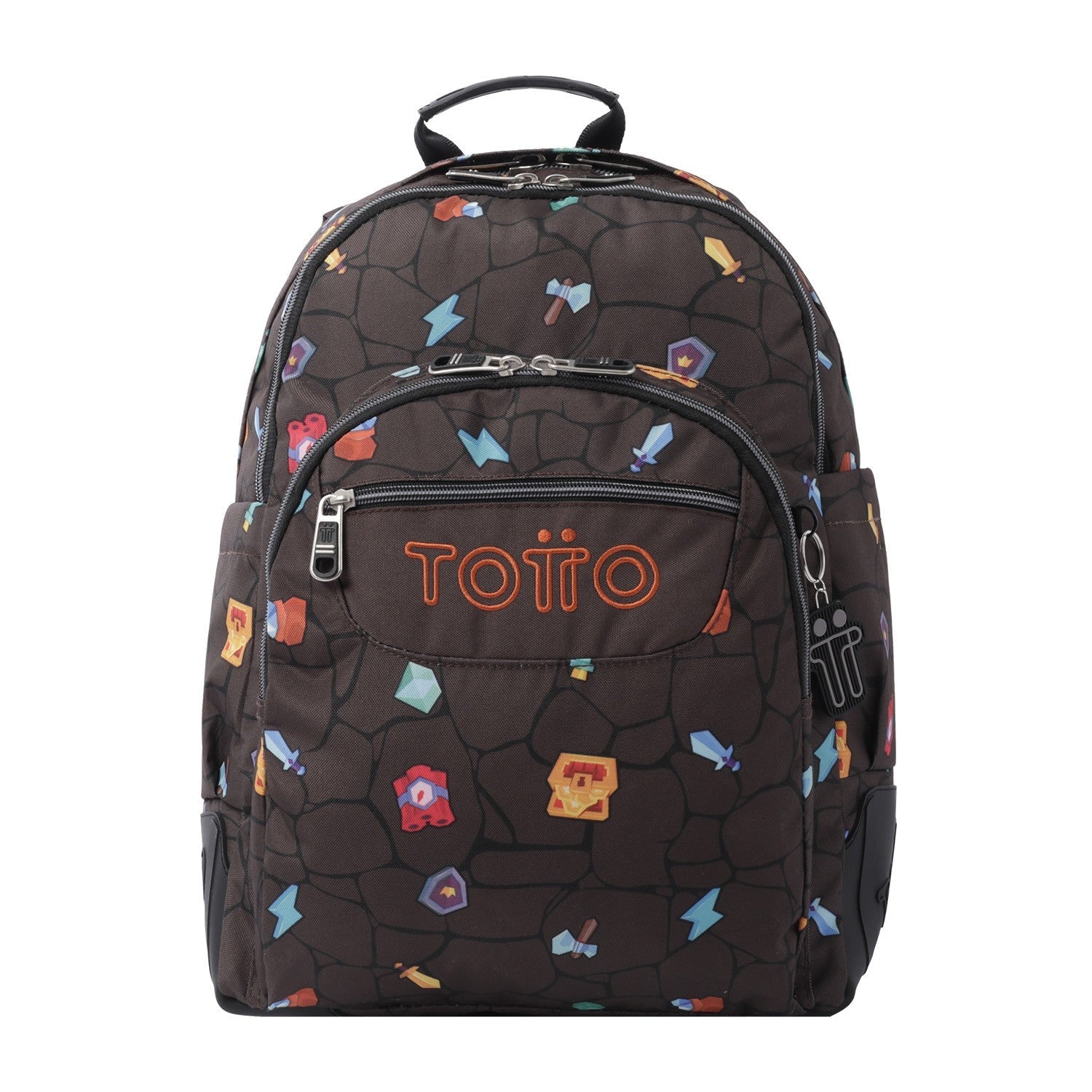 Mochila escolar - Crayoles- 3Y7 - Estampado Videojuego de TOTTO