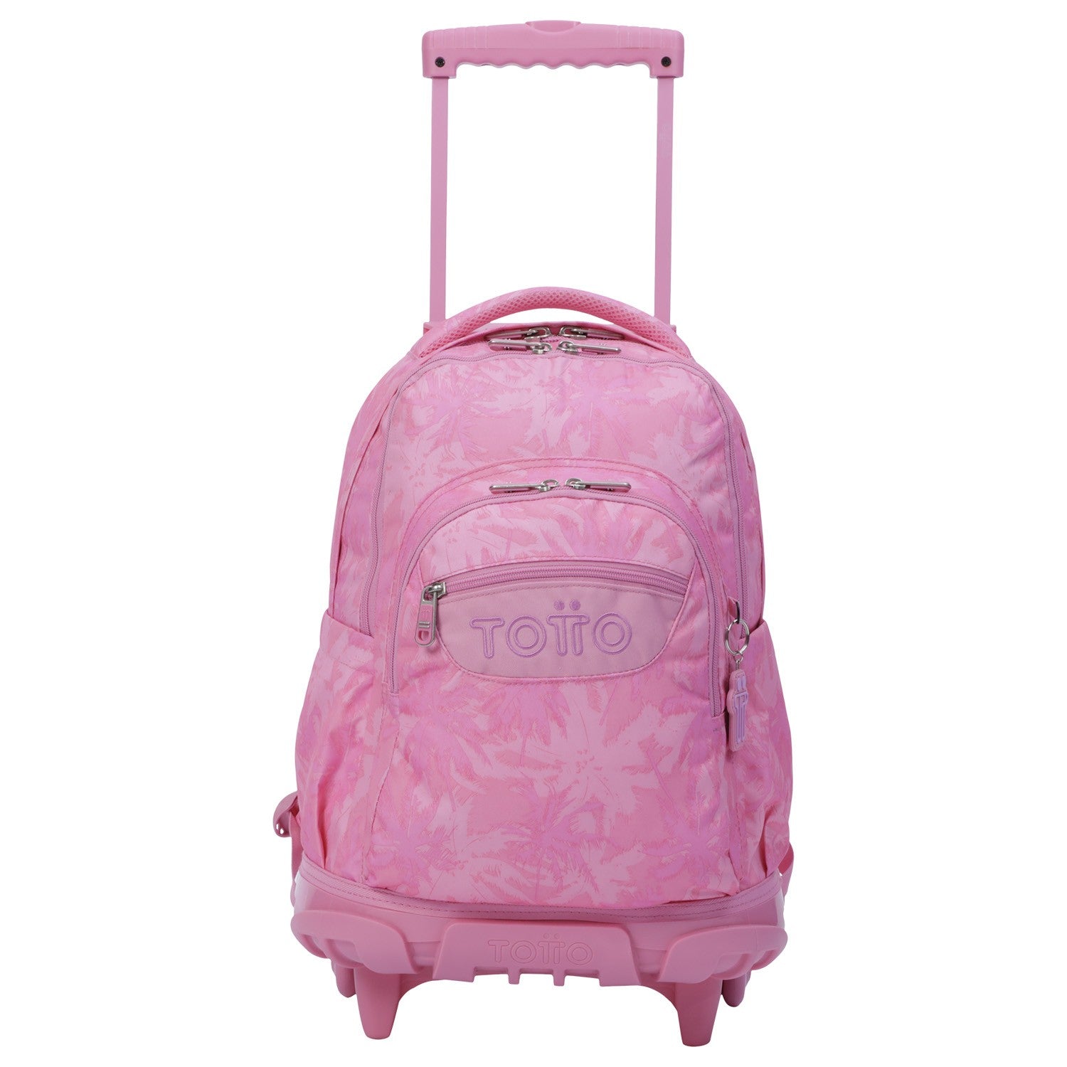 Mochila escolar Totto con ruedas – 8IE Renglones - Palmeras Rosas