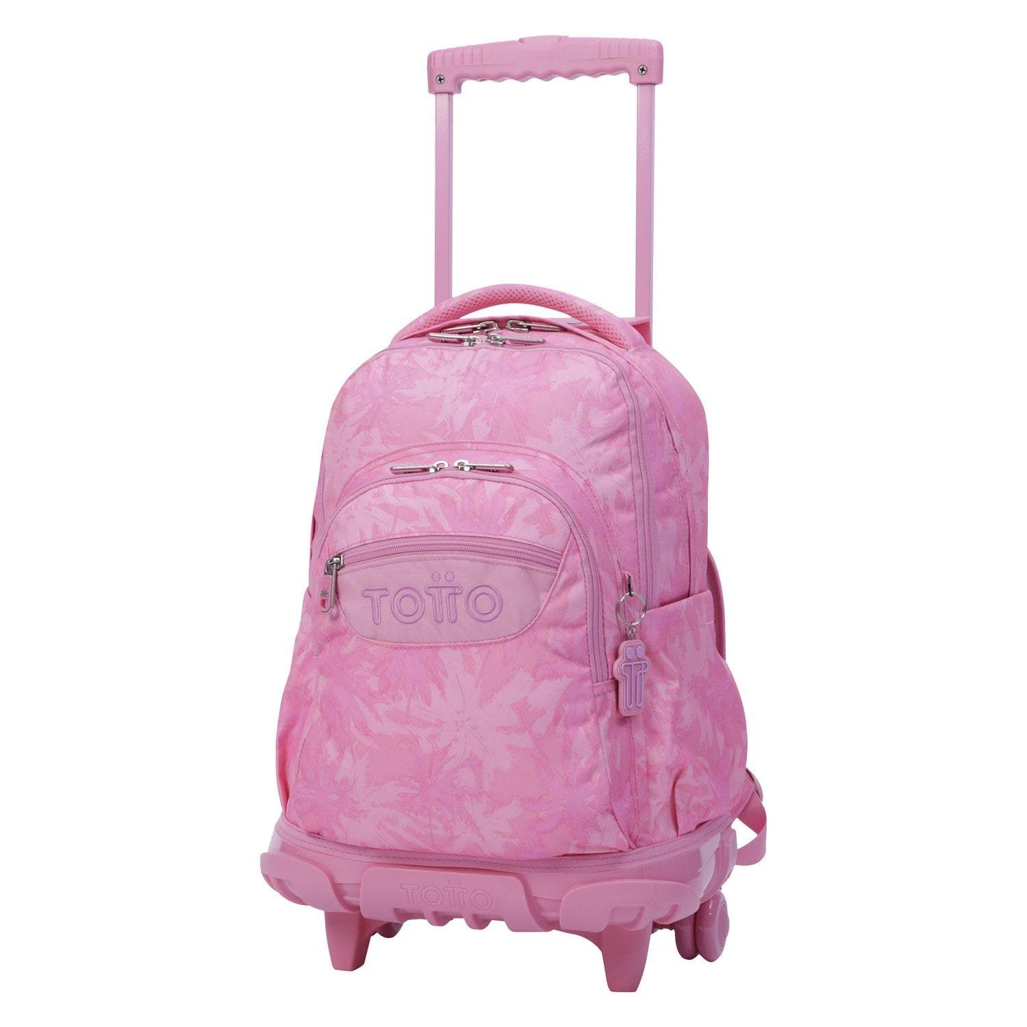 Mochila escolar Totto con ruedas – 8IE Renglones - Palmeras Rosas