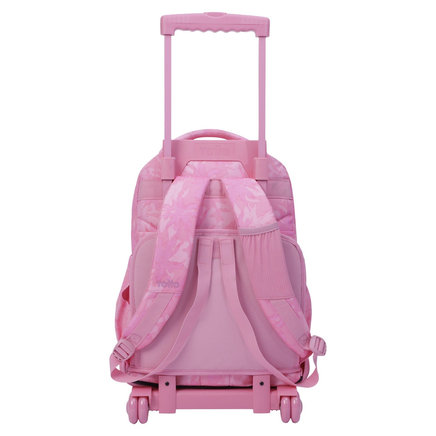 Mochila escolar Totto con ruedas – 8IE Renglones - Palmeras Rosas