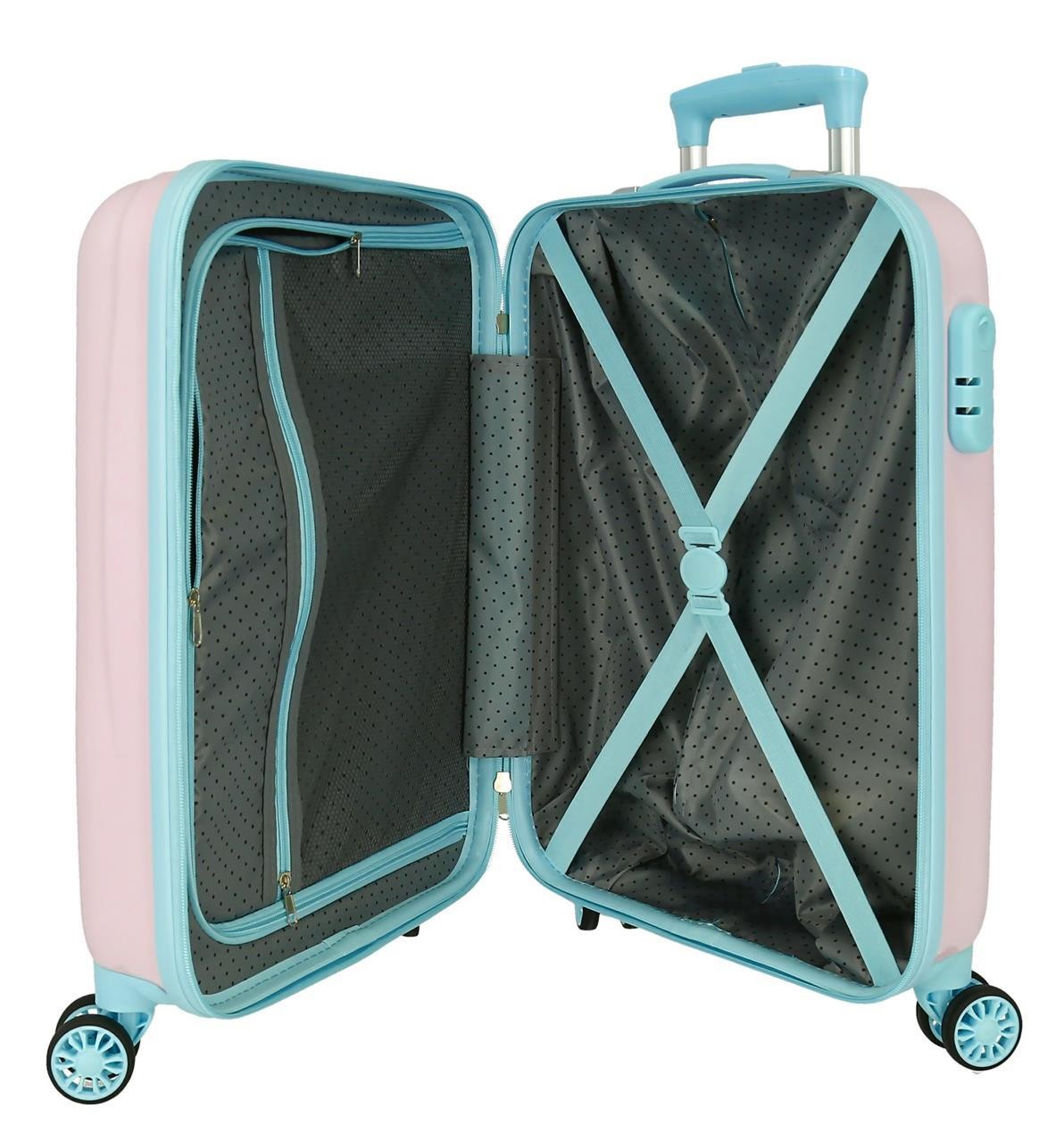 9361722 TROLLEY ABS 55CM.4R.ENSO MAGIC UNICORN ROSA