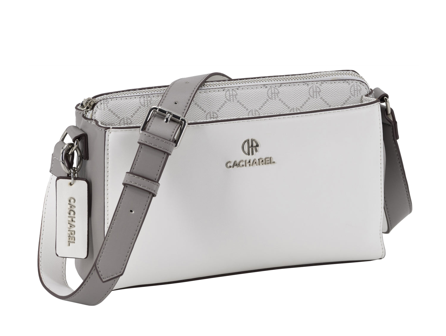 CACHAREL Bolso Bandolera con logotipo Blanco