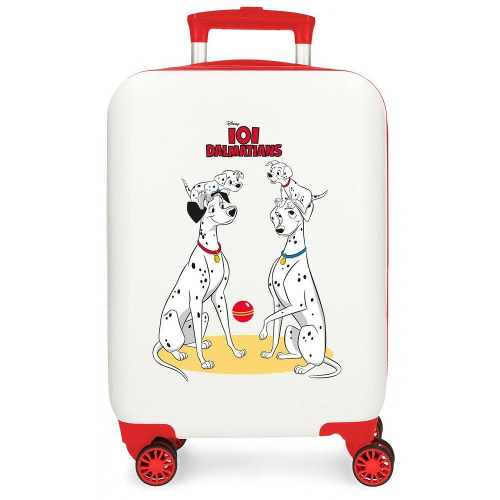 Maleta de cabina Dalmatians Family rígida 50cm Blanco