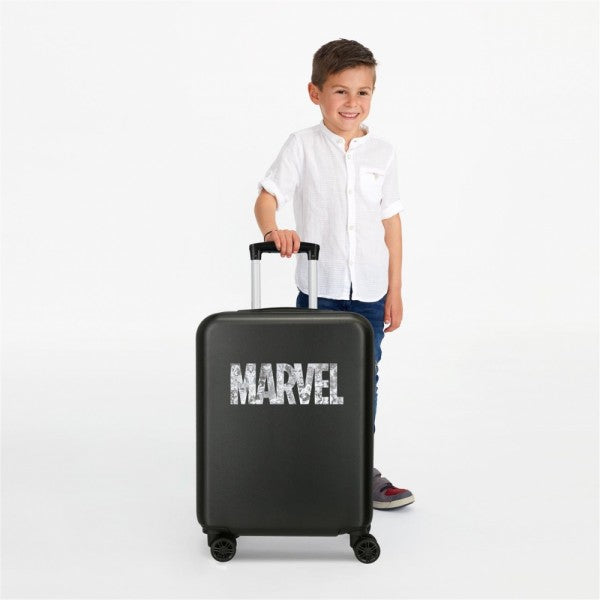 Maleta de Cabina Power Marvel rígida 55cm Grey - Negro