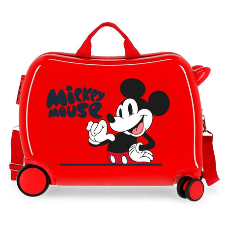 Maleta infantil 2 ruedas multidireccionales Mickey Mouse Fashion Rojo