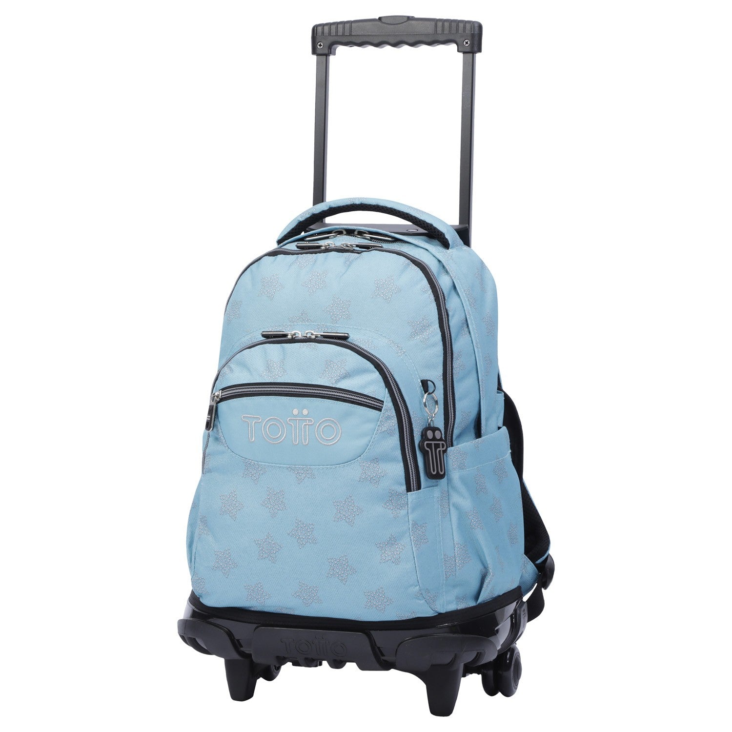 Mochila escolar Totto con ruedas – 3DQ Renglones - Azul y Estrellas