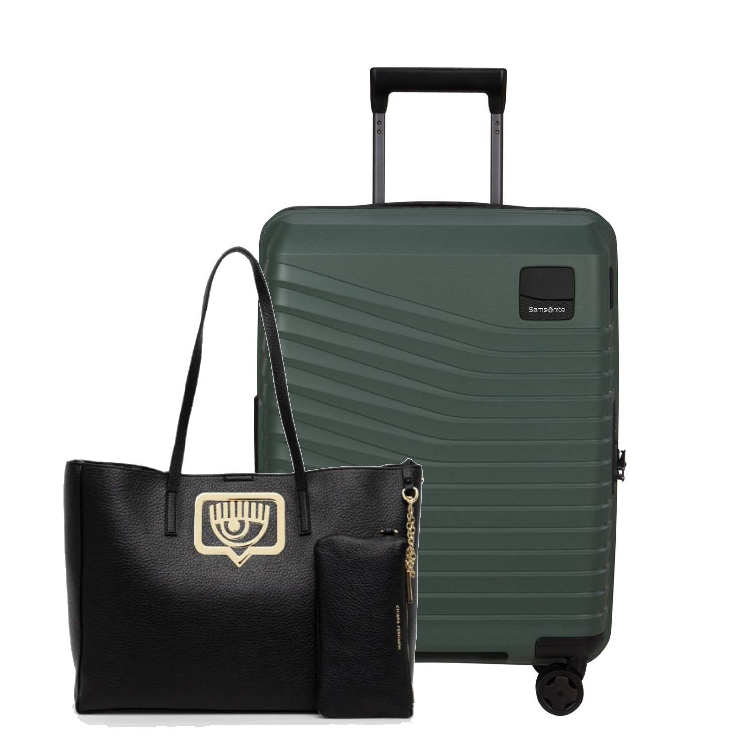 Pack Bolso CHIARA FERRAGNI + SAMSONITE MALETA DE CABINA EXTENSIBLE INTUO 55CM