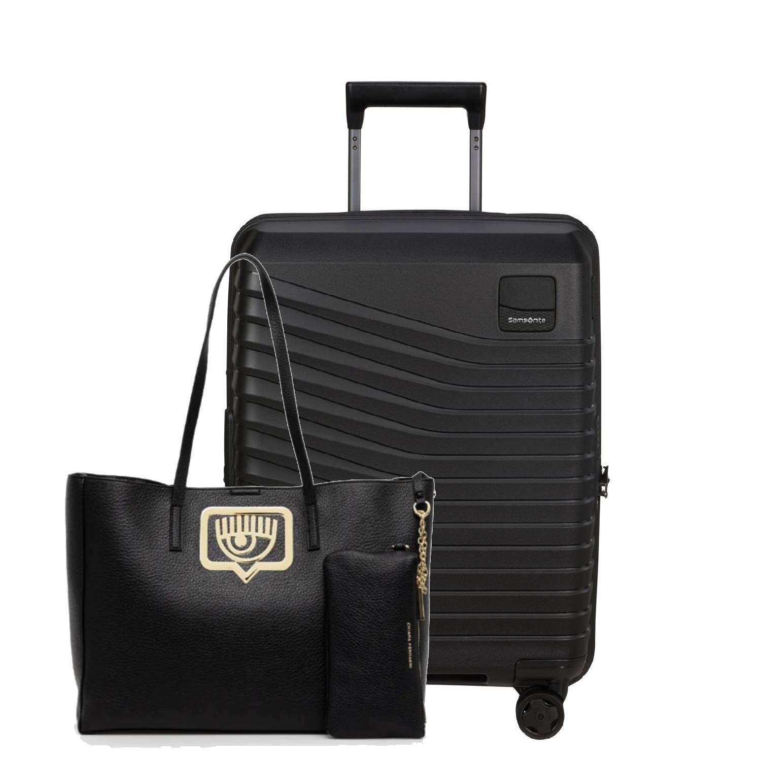 Pack Bolso CHIARA FERRAGNI + SAMSONITE MALETA DE CABINA EXTENSIBLE INTUO 55CM