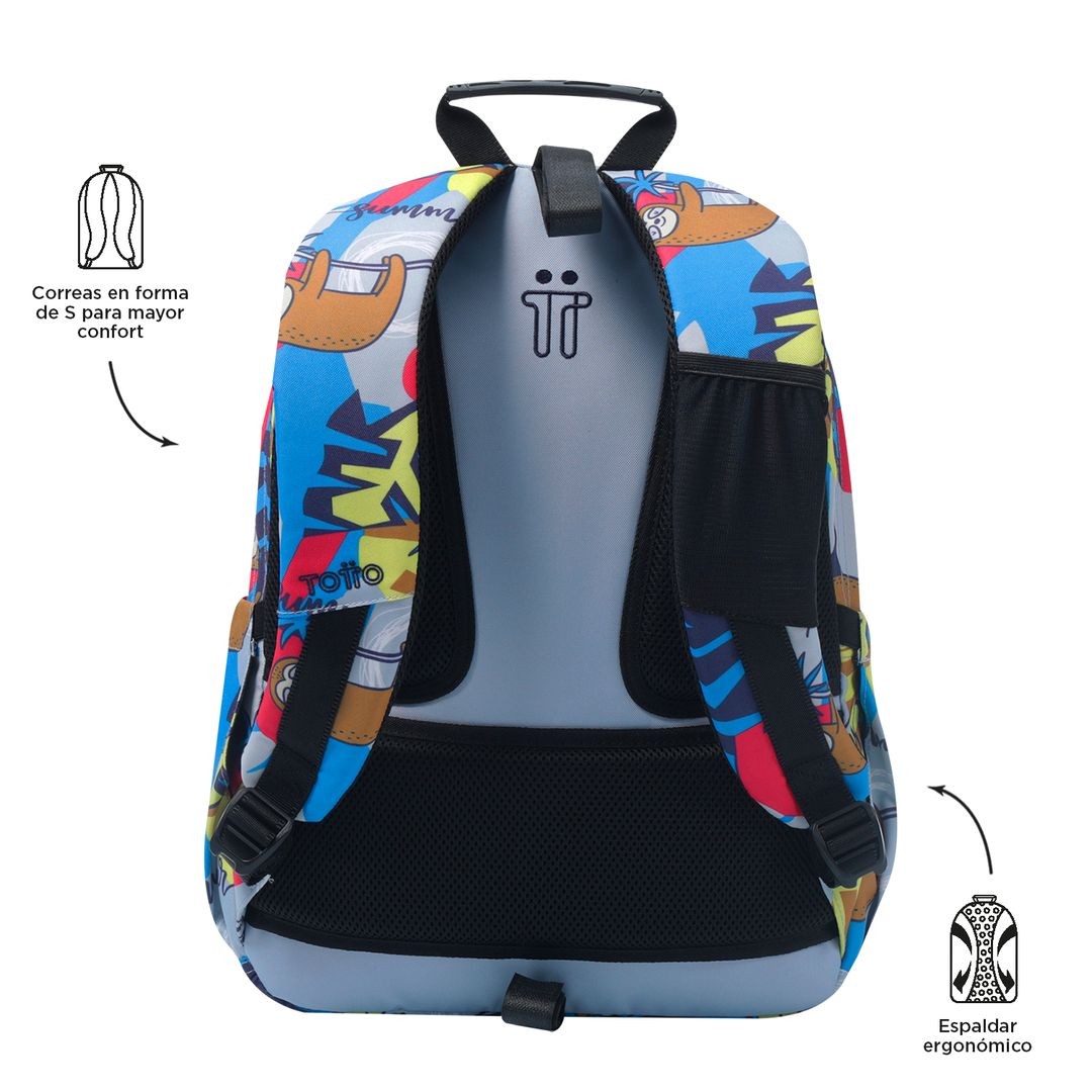 Mochila Acuareles 6R3-Estampado Rocas de TOTTO