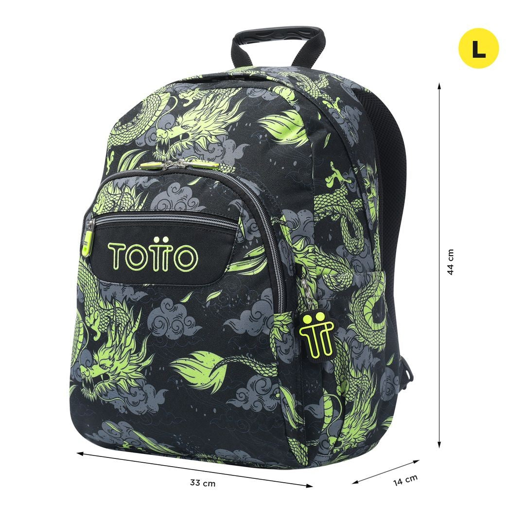 TOTTO Mochila escolar adaptable a carro Acuareles - 7C3 Dragony