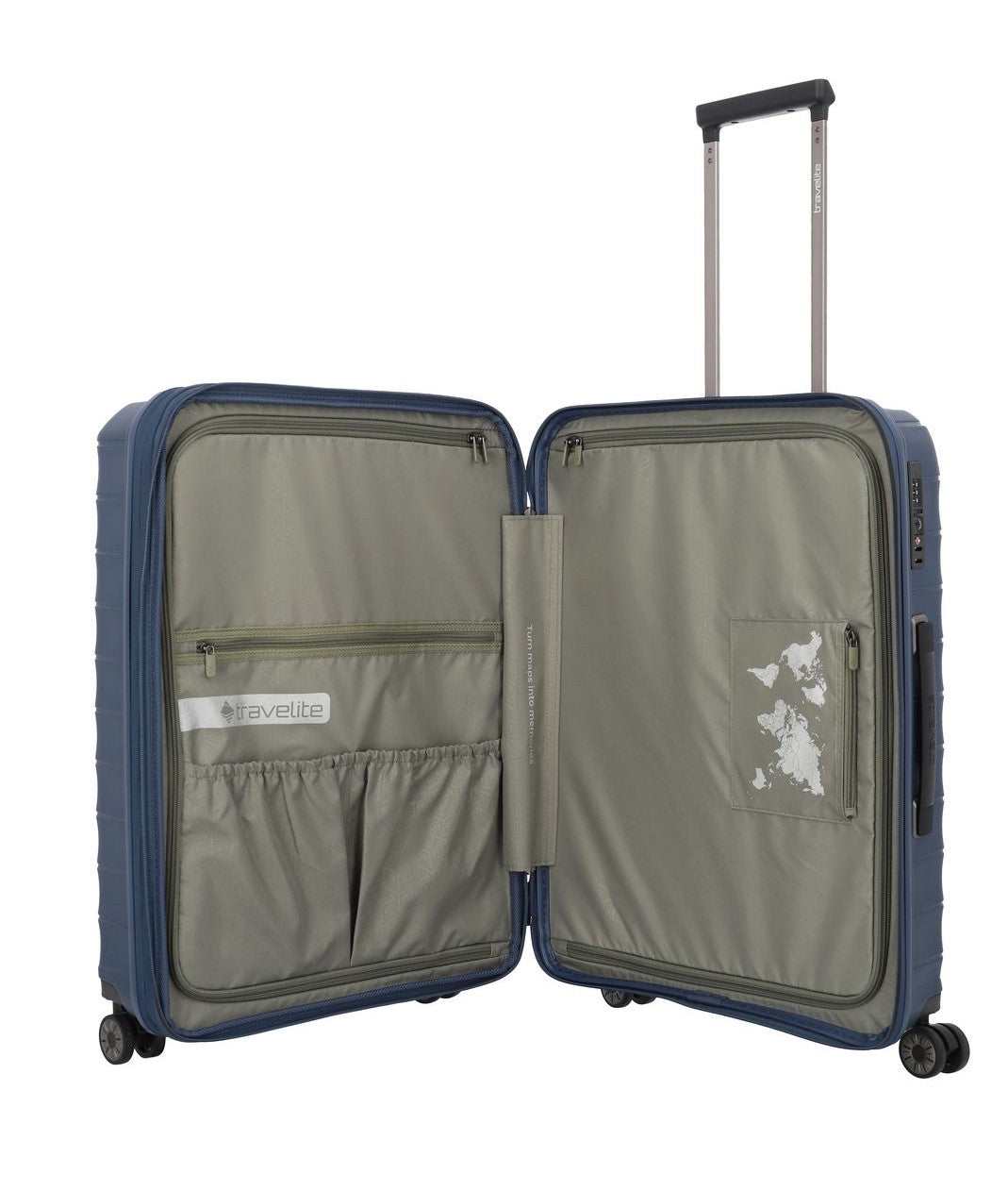 TRAVELITE MALETA MEDIANA EXTENSIBLE MOOBY 66CM DE POLIPROPILENO RECICLADO